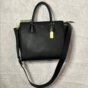 Moncrief London “Brooke” Black Leather Bag NWT